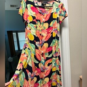 Crown & Ivy Vibrant Floral Mini Dress